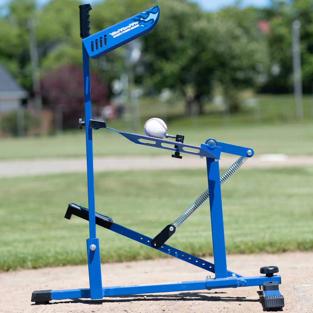 Used Louisville Slugger Blue Flame Pitching Machine