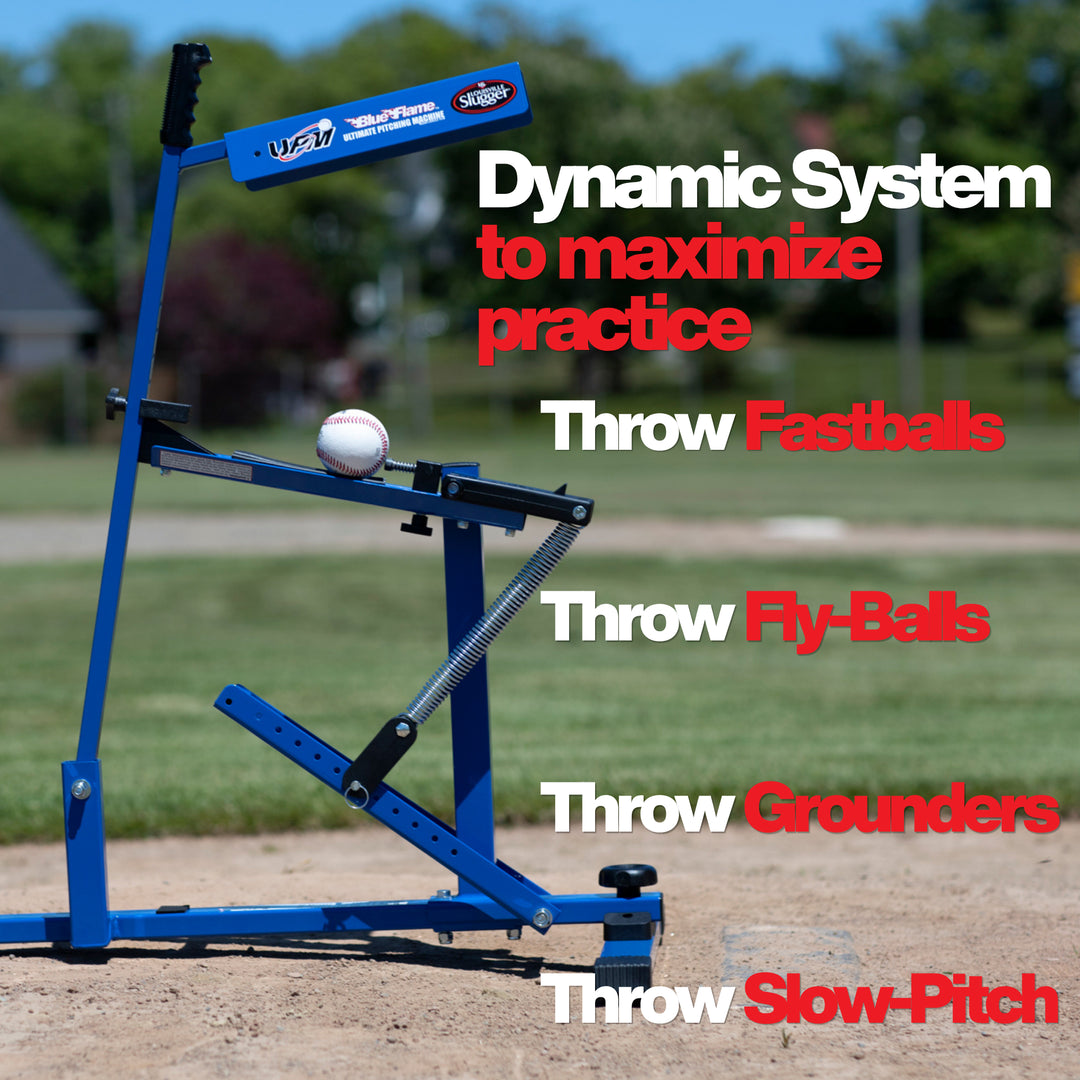 Louisville Slugger Blue Flame Pitching Machine — Manual, No