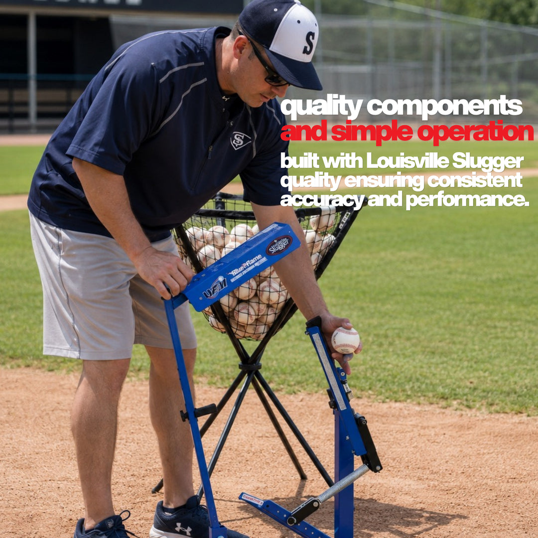 Louisville Slugger Blue Flame Pitching Machine — Manual, No