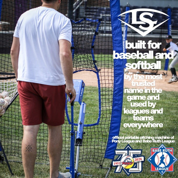 Blue Flame Pitching Machine – Manual, No Electricity – GameMaster