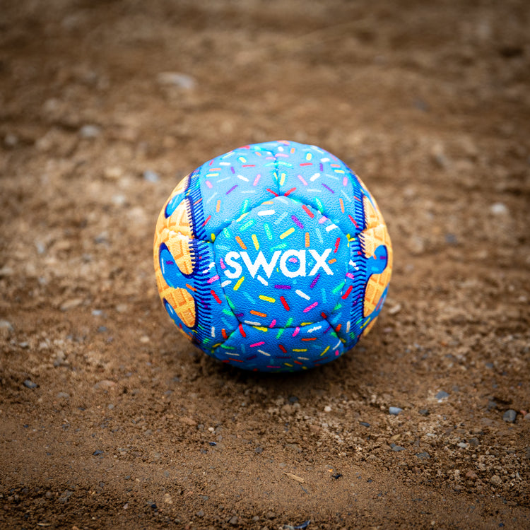 Blue Sprinkle Swax Training Ball | Fun Weighted Baseball Training