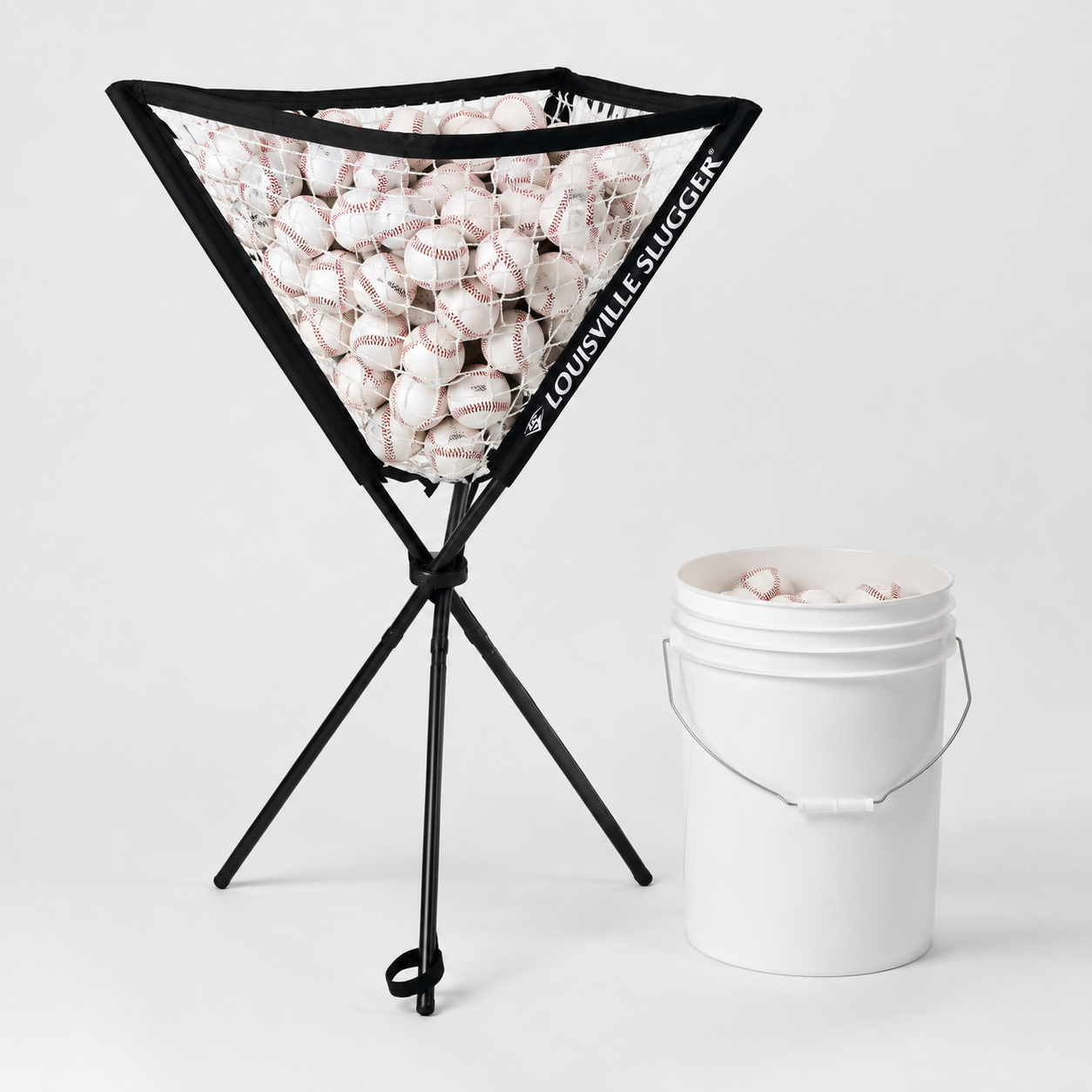 Louisville Slugger Portable Ball Caddy — Holds 85 Baseballs | Coach & Player Training
