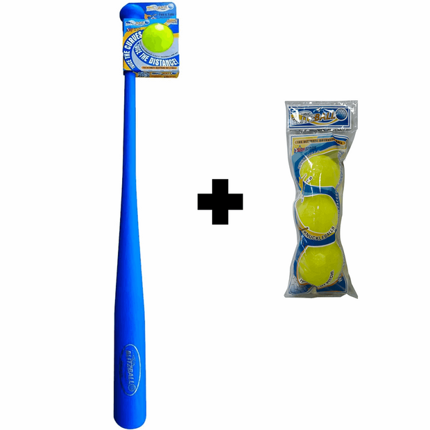 Blitzball Bat & Ball + Extra 3-Pack of Balls