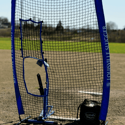 Louisville Slugger Blue Flame training bundle including training net for effective baseball practice