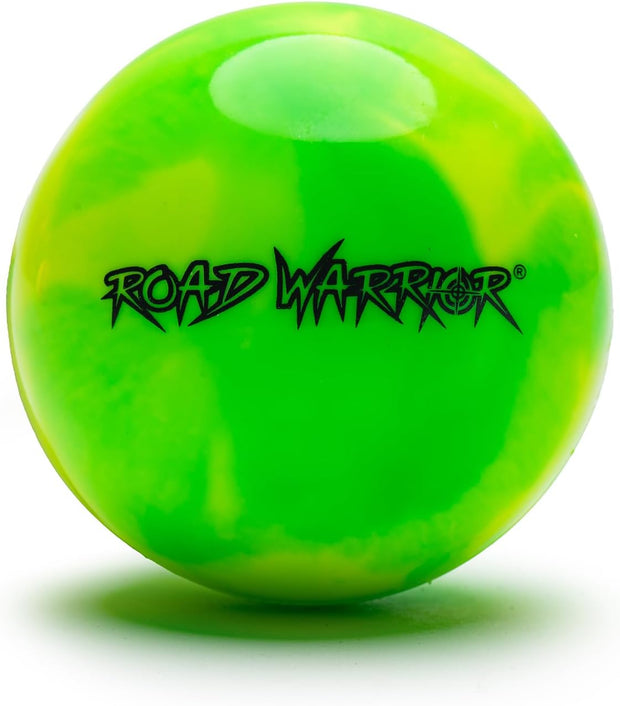 Bright green Road Warrior Street Hockey Balls - 15 Pack (Extreme Colours) designed for street hockey games