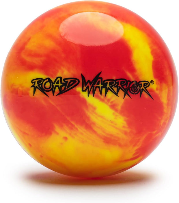 Road Warrior Street Hockey Balls - 15 Pack (Extreme Colours) with vibrant red and yellow swirl design