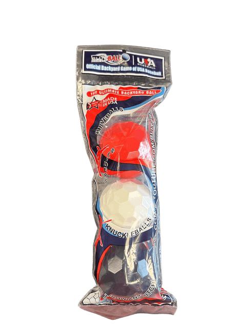 USA Baseball Blitzball 3-pack set with red and white balls for backyard play