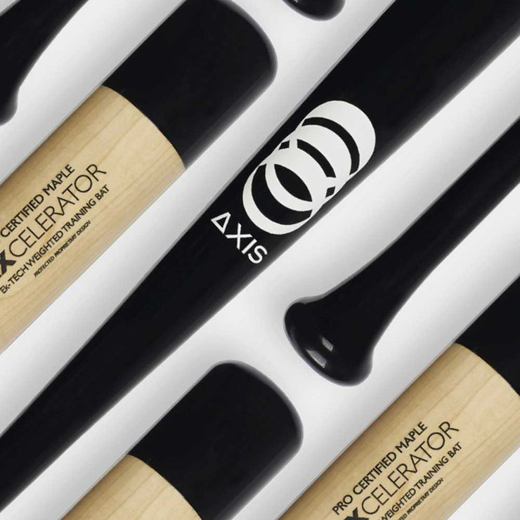 AXIS Axcelerator Training Bat crafted from Pro Certified Maple for enhanced performance and durability