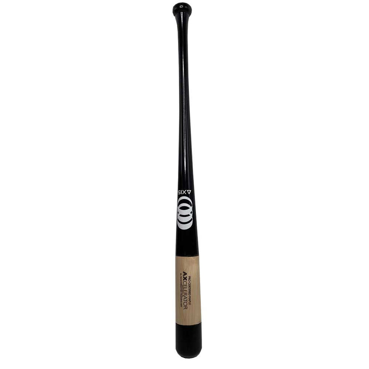 AXIS Axcelerator Training Bat in Black and Natural Wood for Efficient Swing Practice
