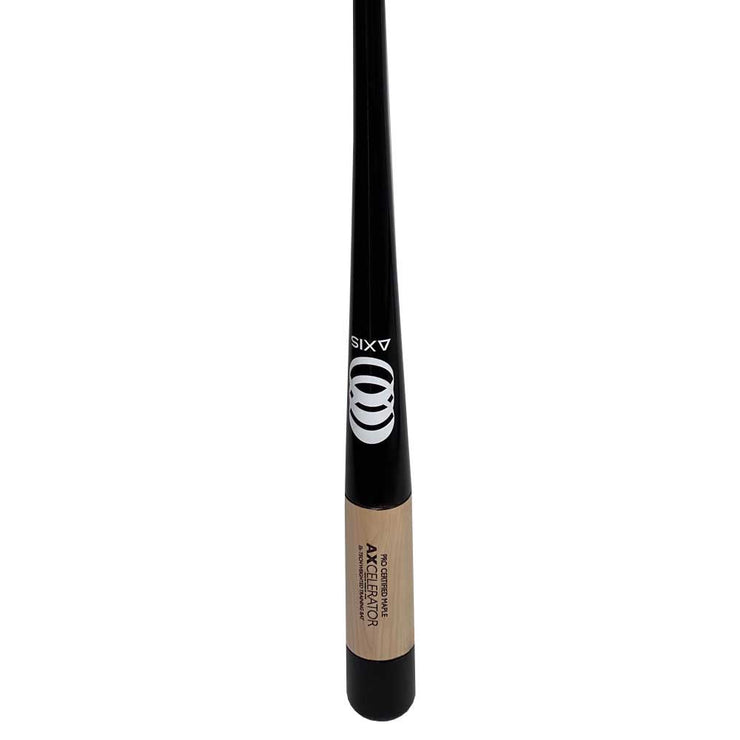 AXIS Axcelerator Training Bat in sleek black design with a comfortable grip for effective practice