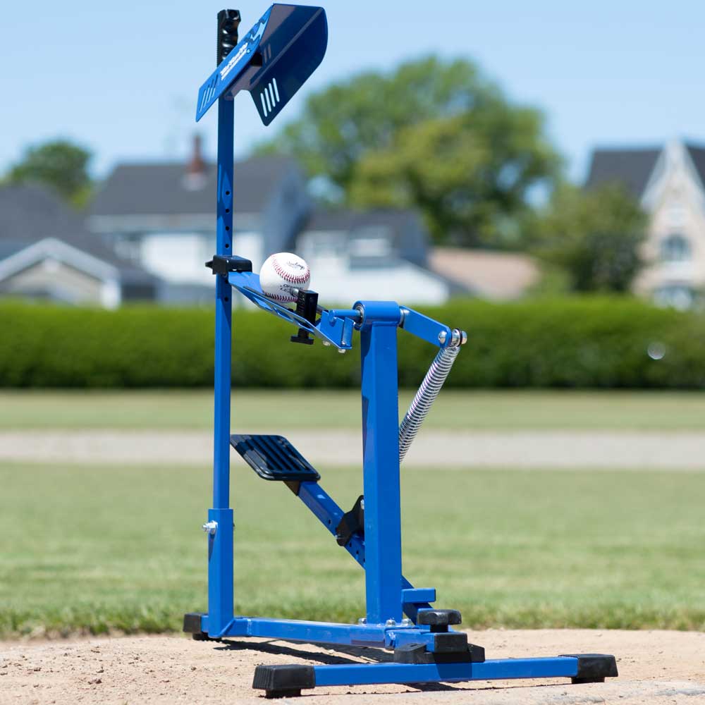 Blue Flame Pro Pitching Machine | 58 MPH Manual Baseball