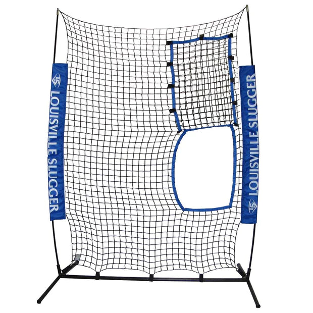 Louisville Slugger Black Flame training bundle featuring a durable batting net for practice and skill development