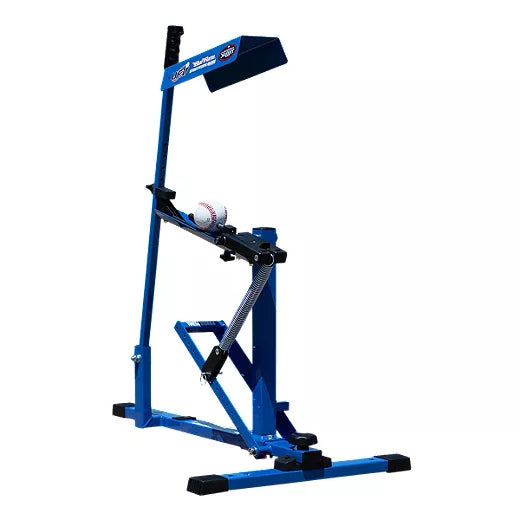 Louisville Slugger Blue Flame training bundle featuring an adjustable pitch machine for practice drills